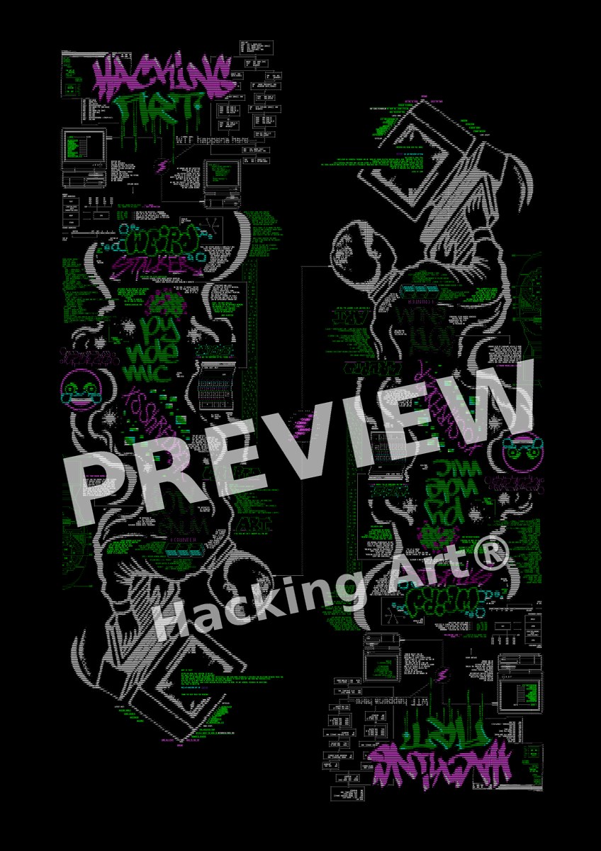 Watermarked preview of Hacking Art Poster